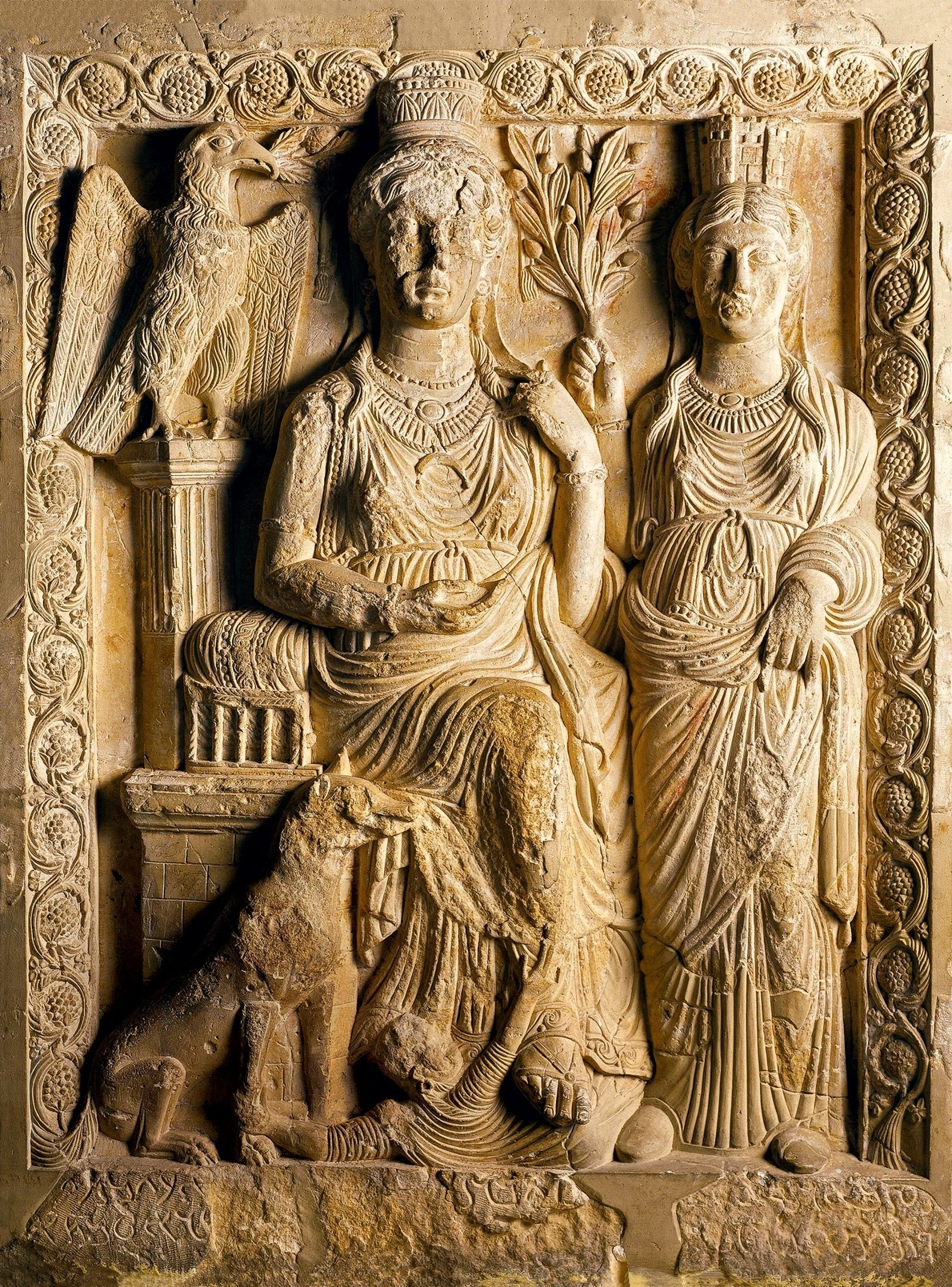 Zénobie reine de Palmyre bas relief
