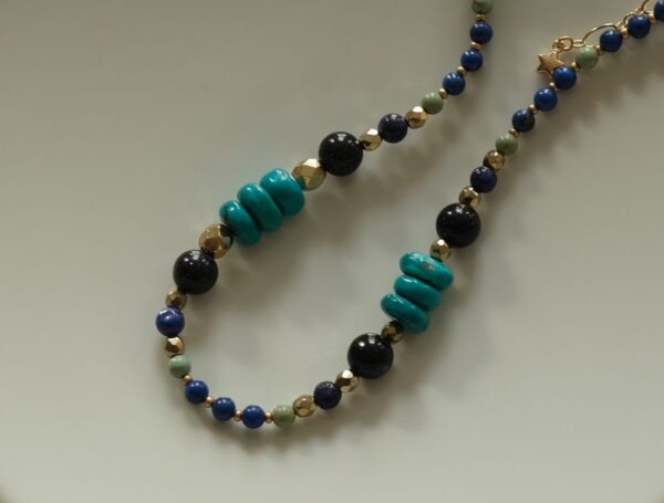 Collier en lapis lazuli et turquoise