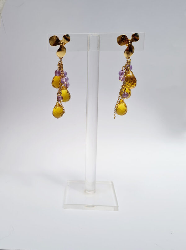 Boucles d'oreilels en citrine Zenobie